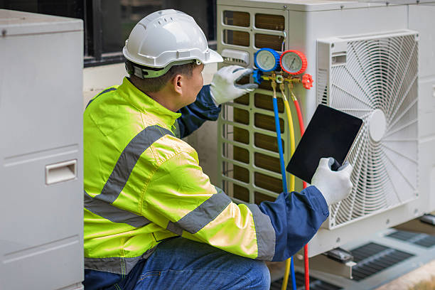 Professional Hvac technician working in Iron Station, NC